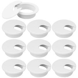 20Pack 2” Desk Grommet White, Plastic Wire Organizer Caps Office Desk Wire Grommet, Durable Desk Cord Cable Hole Cover Grommet for Office Desk, Entertainment Centers, TV Stands, Tabletops