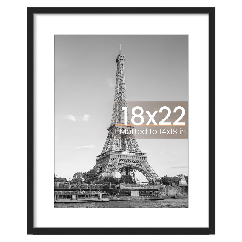 upsimples upsimples 18x22 Picture Frame, Display Pictures 14x18 with Mat