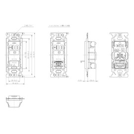 Jimbo Electric New Mild Bee Series 15A / 20A common grounding outlet with embedded ground terminals High Capacity 2PE 15A 20A 125V Solid Gray JEC-BN-ITGE SG ※Made-to-order Product