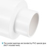 PATIKIL PVC Reducer Pipe Fitting 63mm to 40mm ID, Straight