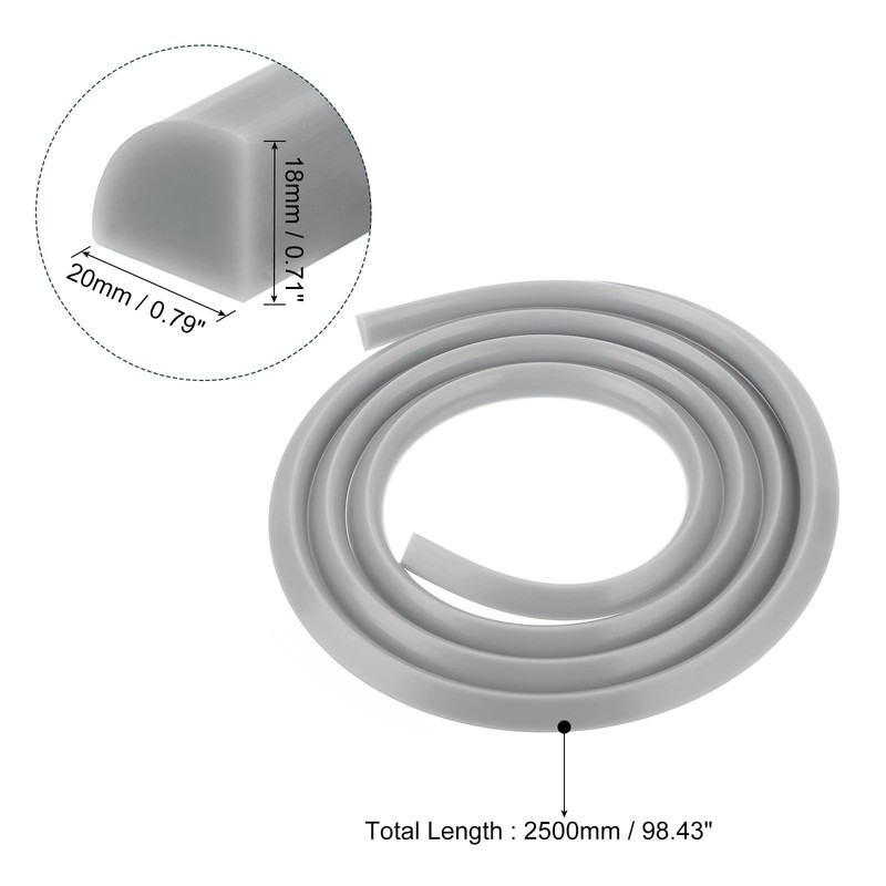 uxcell Flexible Molding Trim, 98 Inch Flexible Quarter Round Molding