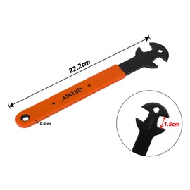 QKURT Bike Pedal Wrench, 15mm Bicycle Pedal Spanner Long Handle Bicycle Pedal Removal Tool Spanner for Biking Cycling Mountain Bike MTB BMX