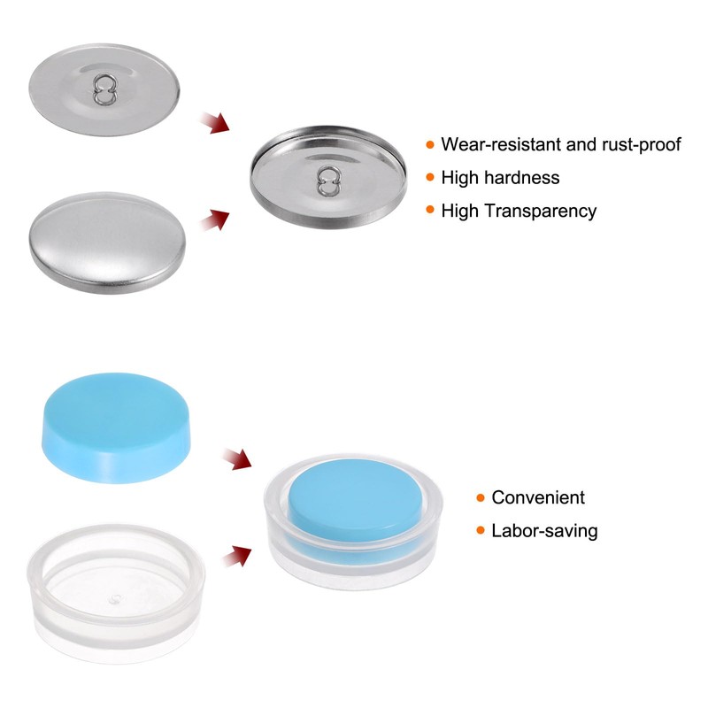 HARFINGTON 150 Sets Self Cover Button Kit 60L 1.5" 38mm