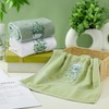 FuWeave 3 Pcs Eucalyptus Hand Towels Farmhouse Embroidered Botanical Bathroom