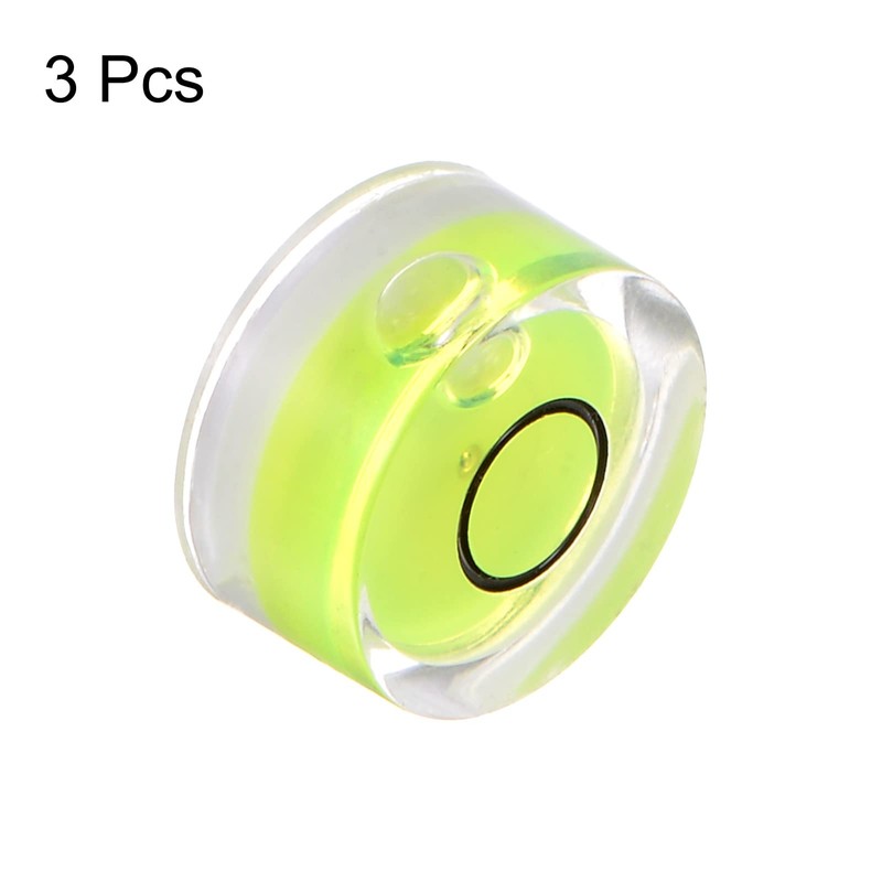 sourcing map 3pcs Round Bubble Level 12x6mm Mini Circular Bullseye
