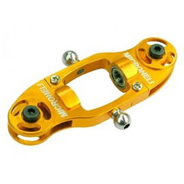 Microheli Precision CNC Aluminum Main Blade Grip Set (Gold) - Blade 200 SRX / 200 S