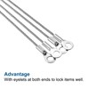 PATIKIL Stainless Steel Lanyard Cable 2mmx20cm, 4 Pack Eyelets Ended
