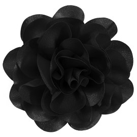 Large Rose Flower Brooches and Pins for Women | Rose Flower Hair Clips for Women, Lapel Pins for Women | Brooch for Women Dresses | Hat Pins for Women, Flower Hair, Pin for Clothes, Black 6.3 Inches