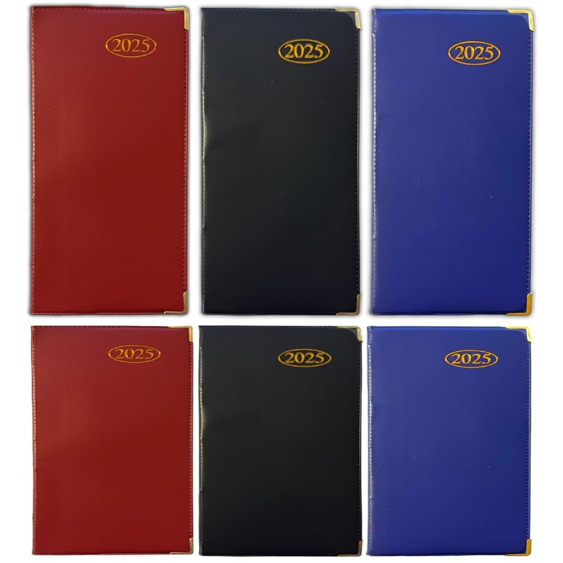 2025 Pocket Week To View Padded Diary Metal Corner Case