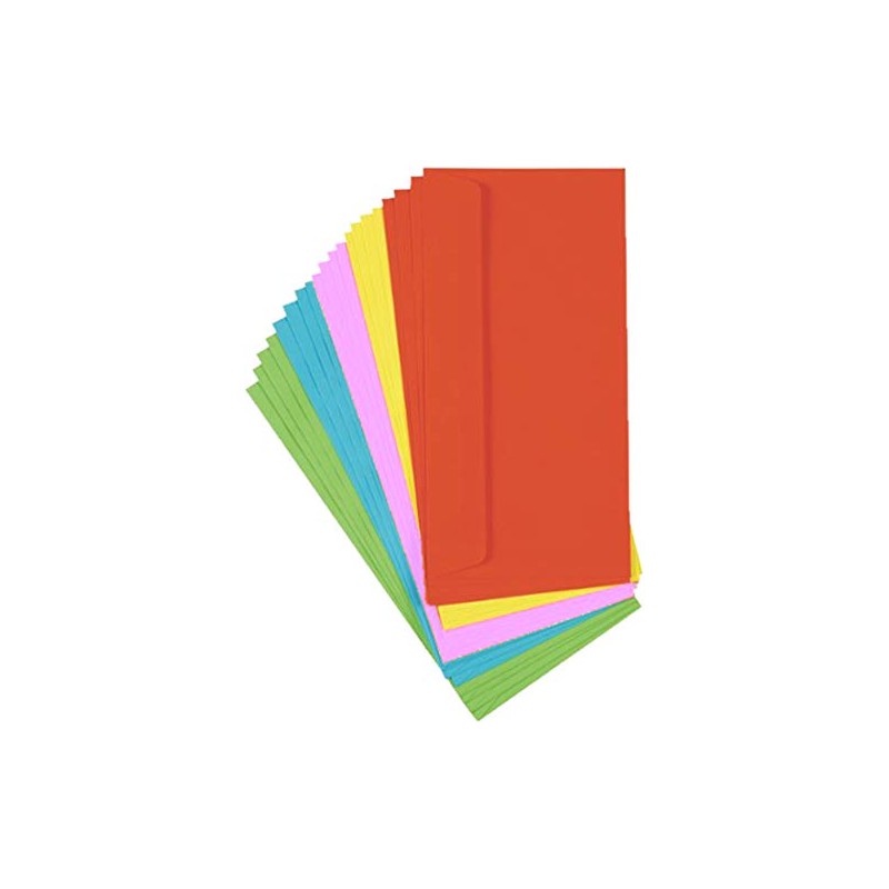 Coloured Envelopes DIN Long Envelopes (Pack of 5 x 20)