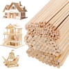 DIYEAH 215 Pcs Wooden Dowel Rods Balsa Wood Sticks Square