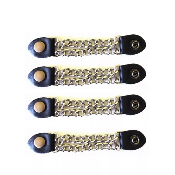 AK MANI USA 4 pc Motorcycle Vest Extenders Plain 6.5