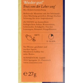 Sonnentor Frei von der Leber weg Bio-Kräutertee, 27 g
