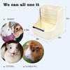 HERCOCCI Rabbit Hay Food Bin Feeder and Bunny Water Bottle