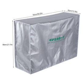 Window Air Conditioning Cover Anti Dust Anti Snow Waterproof Sunproof Air Conditioner Outdoor Protects Cover with Latch Rope and Multi-Size Optional (3P (92 x 35 x 69))
