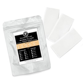 Gutenberg's - Bolsas de filtro de micras de té resistentes de 2 x 4.5 pulgadas, 25 – 50 paquetes, bolsas de filtro de nailon, todos los tamaños de micras (25, 90u micron)
