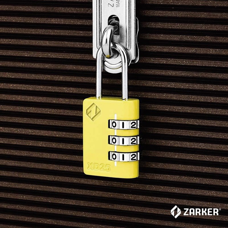 ZARKER XD25-Y Zarker 3-Digit Dial Type Padlock, Safe Security Goods,
