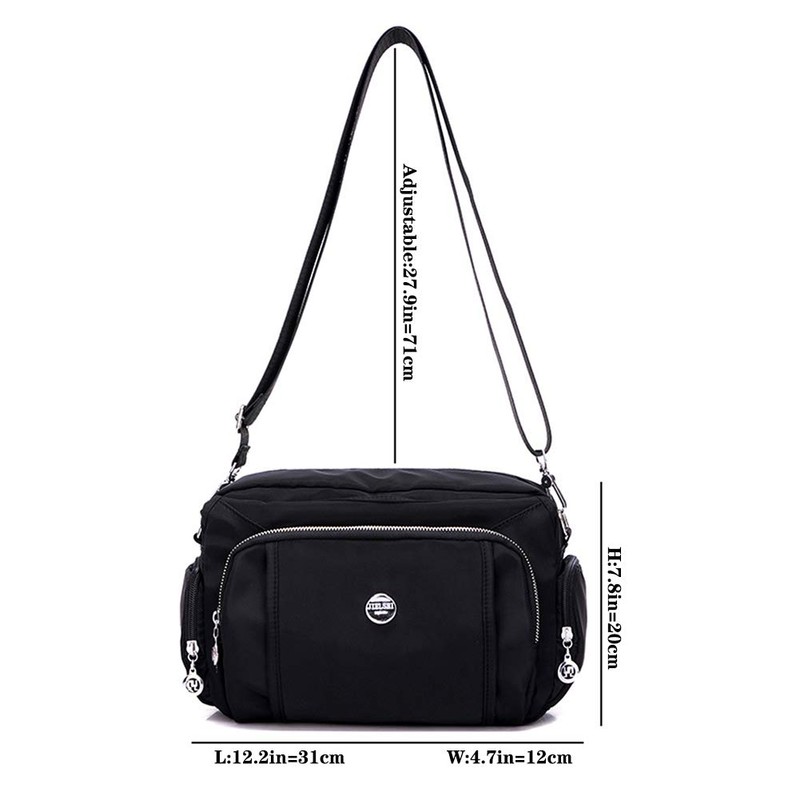 MINTEGRA Crossbody Bag for Women Waterproof Handbag Multi-Pocket Nylon Travel