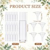 150 Pcs Glass Essential Oil Roller Bottles 10 ml, Clear,White