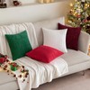 MIULEE Pack of 2 Corduroy Soft Solid Decorative Square Throw