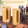 AFOROEOA 2 Pack Bamboo Mason Jar Lid Organizer - Vertical