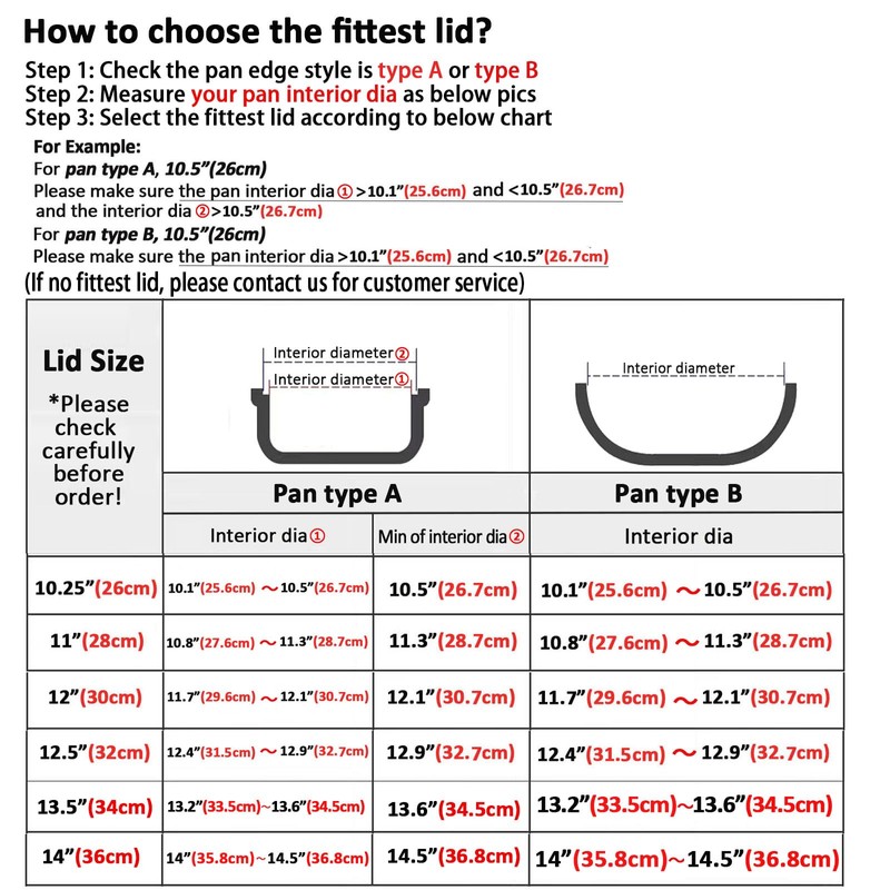 12 inch Glass Lids For Pots, Pans and Skillets,Fit Pot
