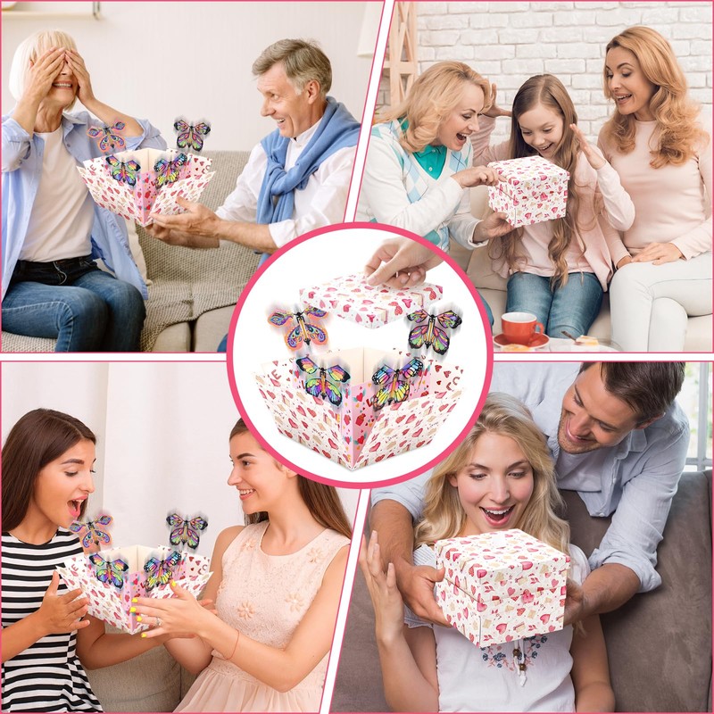 Rierousy Surprise Gift Box, Butterfly, DIY Explosion Box, Small, Explosion
