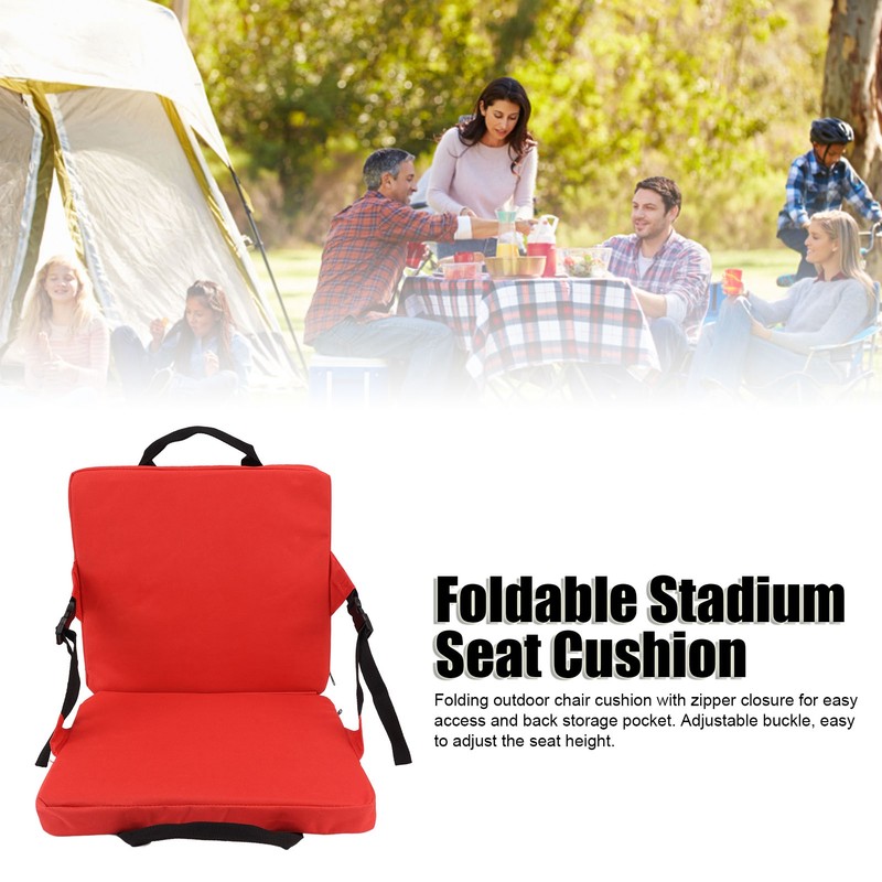 Outdoor Chair Cushion Portable Comfortable Oxford Cloth Foldable Stadium Seat