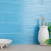 Adedeo Light Blue Glass Subway Tile 3 x 12 Inch