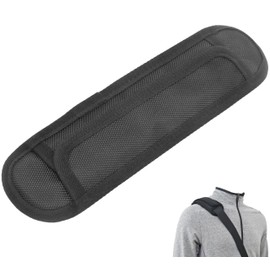 La Tonsai Cushion Pad for Shoulder Belt, Single Item, Camera Bag Accessory, Overdispersion, Wide, Long, Shoulder Pads, Long Type (BLACK), Black