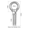 sourcing map M12 x 80 Expansion Eyebolt Eye Nut Screw
