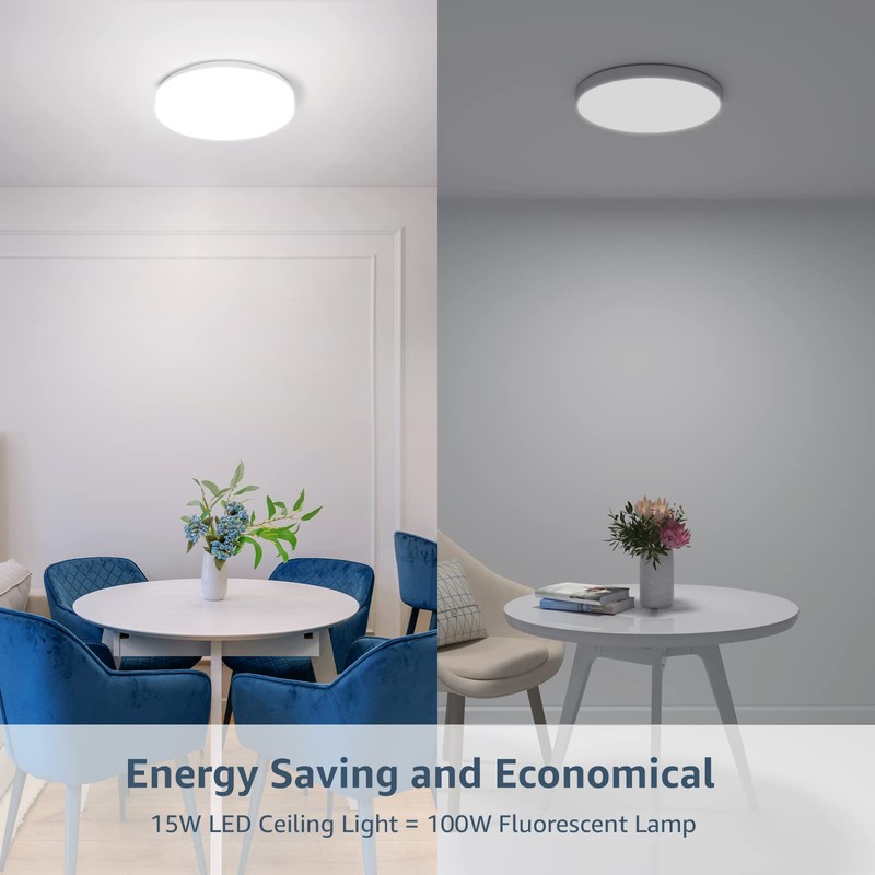 Lepro Bathroom Light, 15W 1500lm Ceiling Lights, 100W Equivalent, Waterproof
