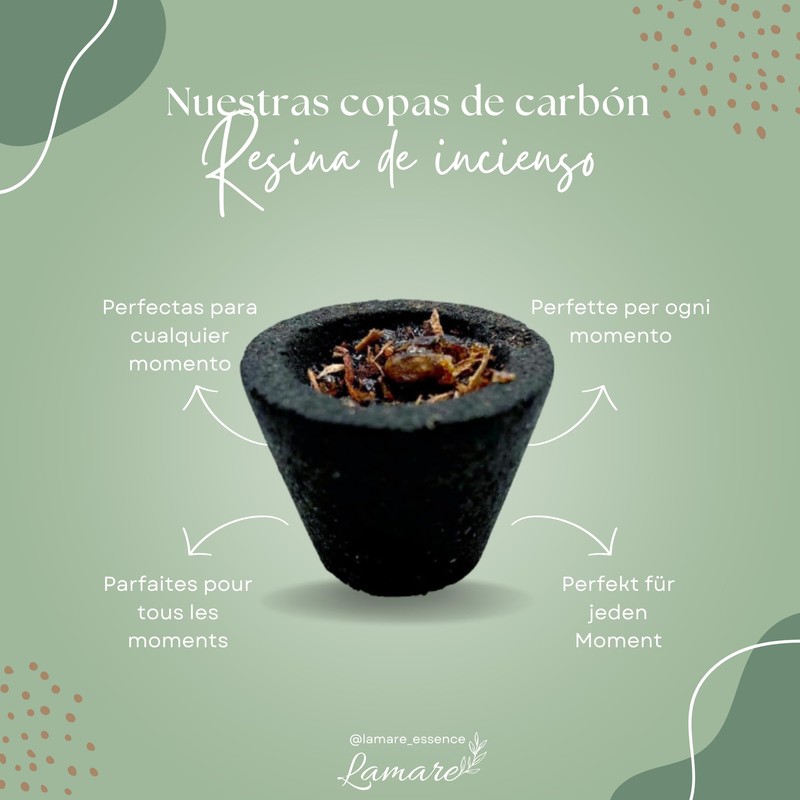 Charcoal Cups with 5g Incense Resin - Protection and Harmony