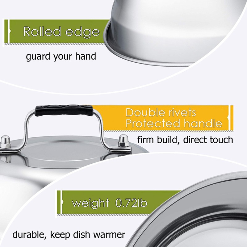 4Pack Cheese Melting Domes, Leonyo 9IN Heavy Duty Stainless Steel