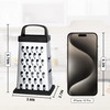 Cheese Grater, Mini Size 4-Sided Stainless Steel Grater, Food Shredder
