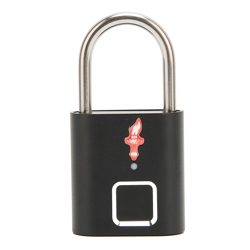 Fingerprint Padlock Biological Recognition Aluminium Alloy USB Rechargeable Support 10