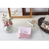 DDintex FLORET LONDON Ruched Hand Towel, Miao, Pink, 7.9 x