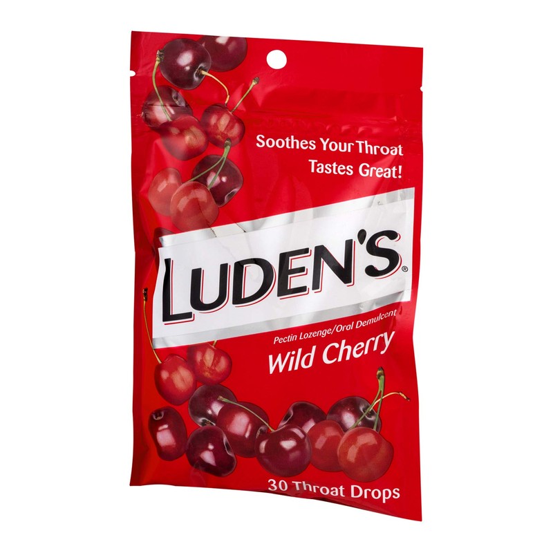 Luden's Wild Cherry Throat Drops | Deliciously Soothing | 30