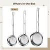 Homaisson 3 Pcs Fine Mesh Strainer Kitchen Set, Stainless Steel