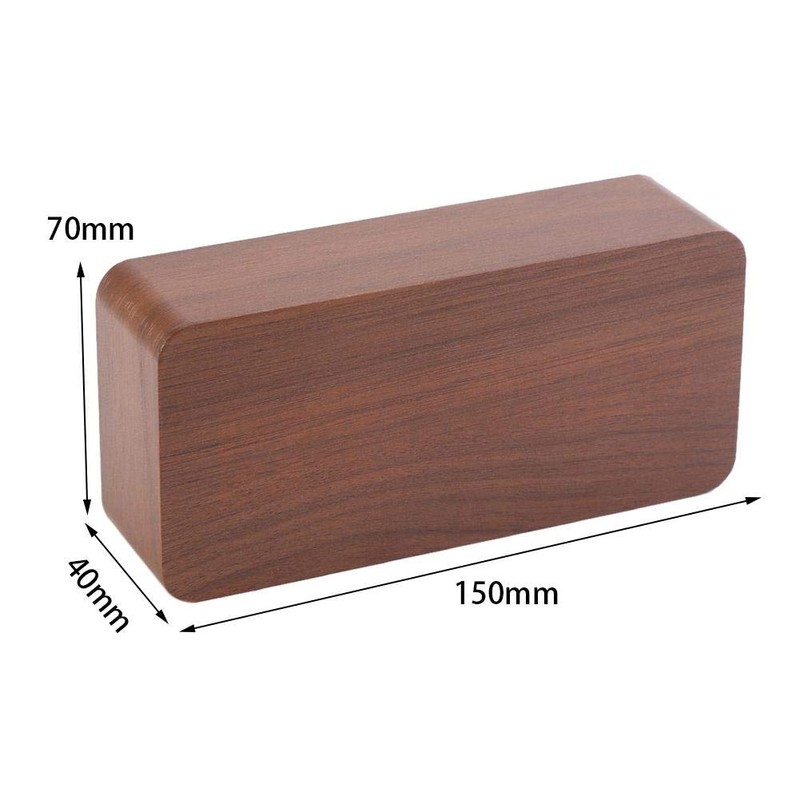 Wooden Digital Alarm Clock, Quiet LED Display, Adjustable Brightness/Sound Control,