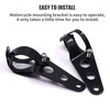 Biqing 2PCS Motorcycle Headlight Brackets 28mm-38mm,Universal Motorbike Modified Headlight Mount