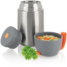 Robin Goods® Thermobehälter | 650 ml aus Edelstahl - Thermobox für Lebensmittel - Speisebehälter - auslaufsichere Warmhaltedose - Speisegefäß für Unterwegs, Thermo Behälter für Essen, Suppen To Go
