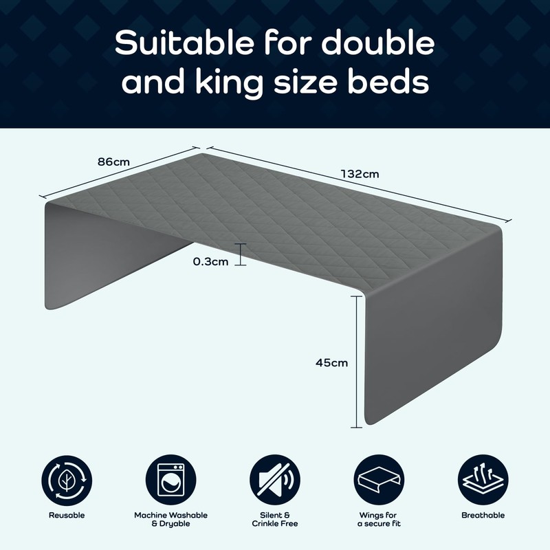 Waterproof bed pad with wings by GuardedSleep | Premium quality