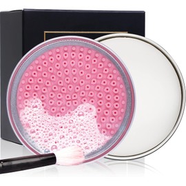 DUcare Limpiador de brochas de maquillaje, esponjas de jabón sólido y cepillos fáciles de limpiar, elimina el color de la sombra de los colores, esponjas de belleza para uso diario, juego de viaje