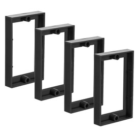 Sknrlko 4Pcs 1/2Inch Single Gang Outlet Box Extender,Electrical Outlet Extender Receptacle Extender Outlet Extension Box Black