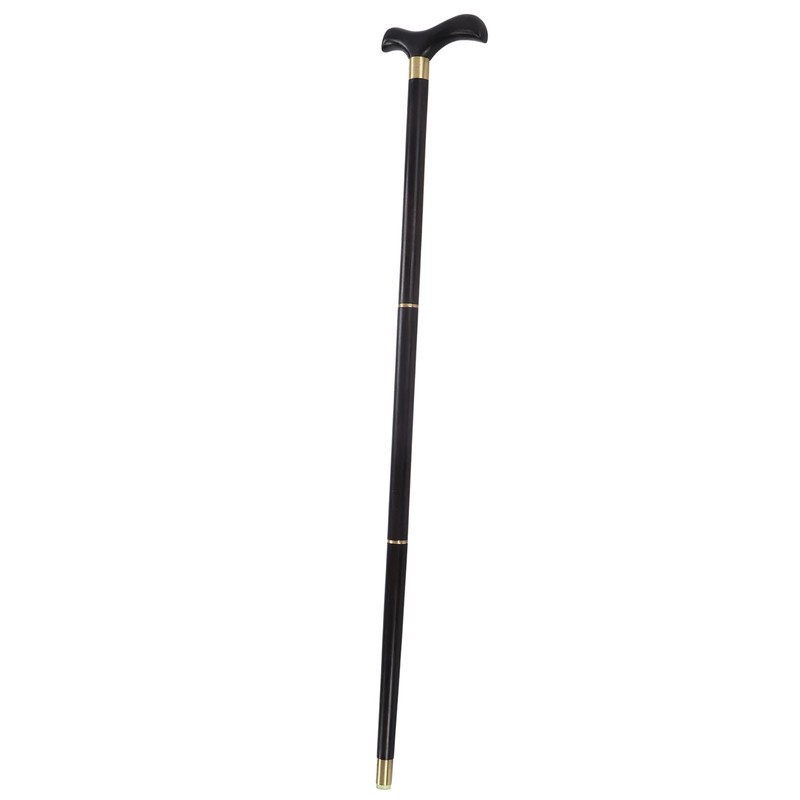 African Blackwood Detachable Walking Stick Elderly Ergonomic 3 Section Walking