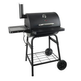 Grill Boss 23 Inch Charcoal Barrel Grill with Adjustable Grate, Large Cooking Area, Black