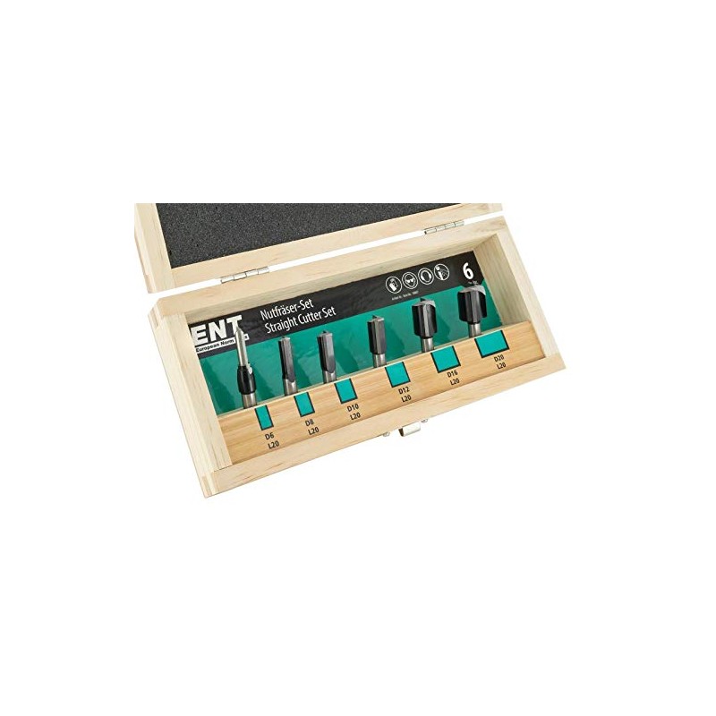 ENT 6-Piece HW Groove Cutter Set with HW Base Cutting
