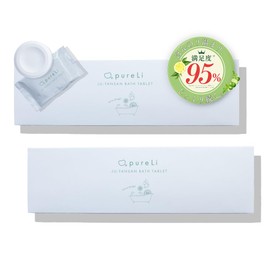 pureLi Puree Bicarbonate Tablet Bath Salt, Citrus Ginger Scent, Colorless (Citrus Ginger, 2 Boxes (12 Serves)