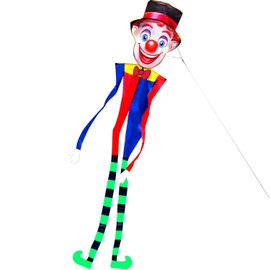 HENGDA KITE Clown Kite for Kids and Adults,Easy to Fly,Excellent Fabric and Structure Design,Suitable for Beginners(123 * 25) in. (Black)